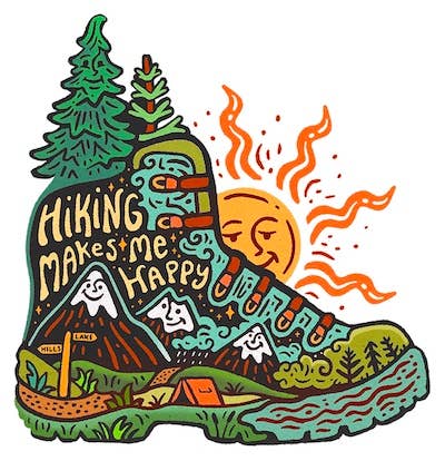 Hiking Sticker – Candle Queen Candles