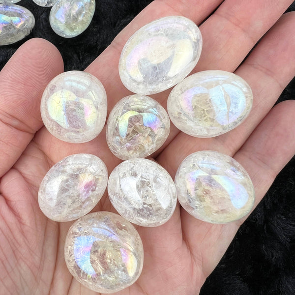 Aura Crackle Quartz Tumble