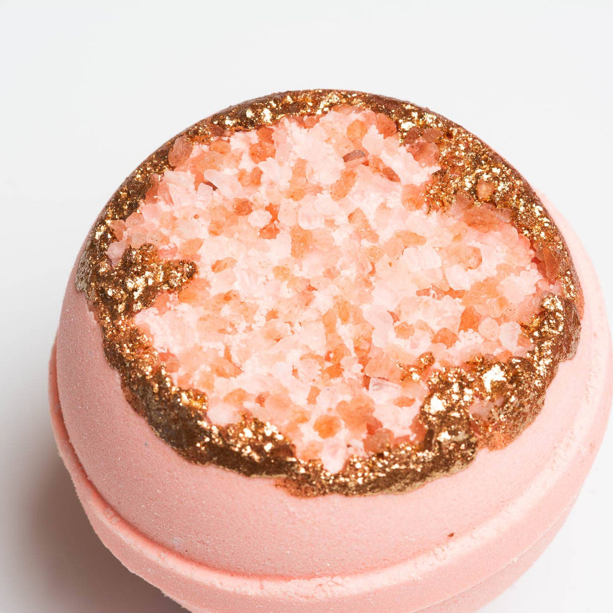 Crystal Geode Bath Bomb | Rose Quartz | Gold and Pink 💎