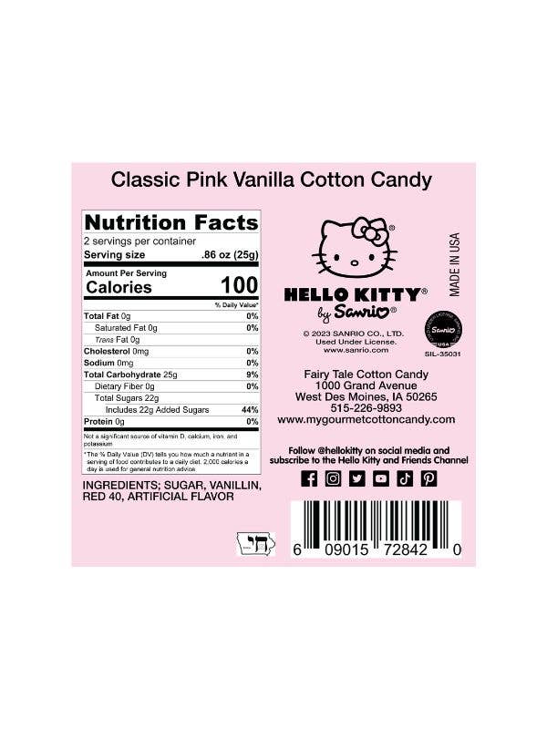 Hello Kitty Holiday Classic Pink Vanilla Cotton Candy