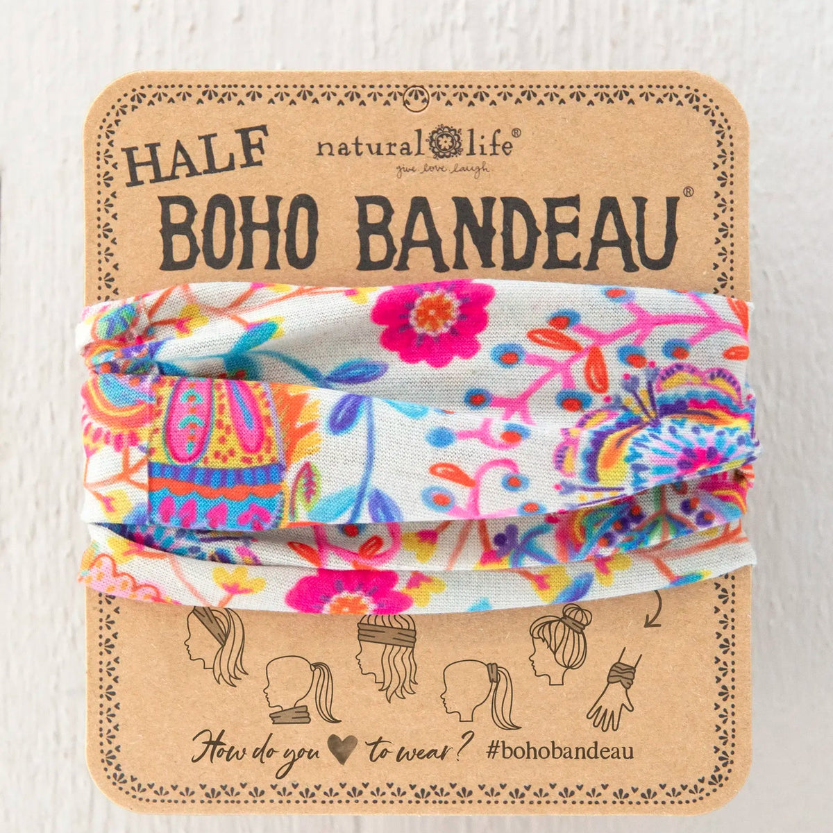 Half Boho Bandeau - Cream Folk